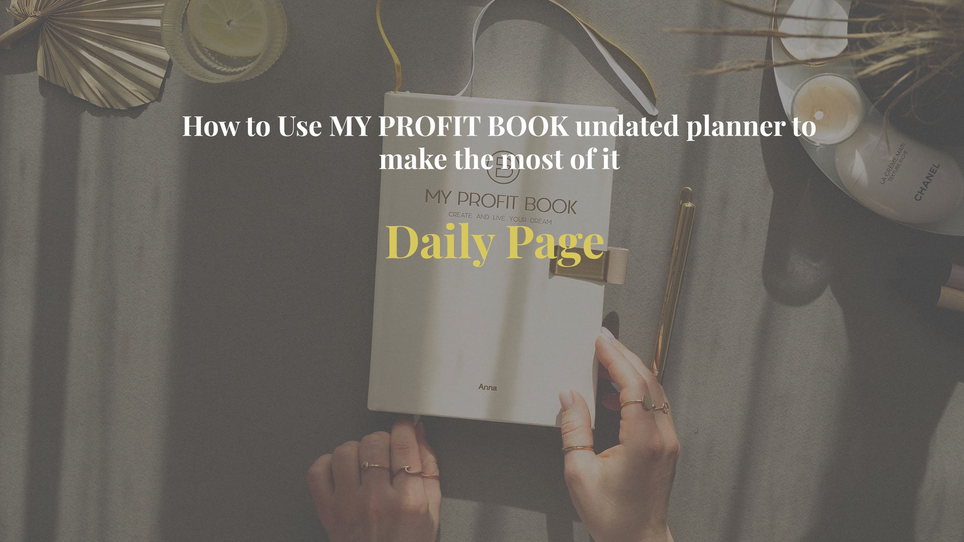 Load video: DAILY PAGES - instruction how to Use MY PROFIT BOOK undated planner