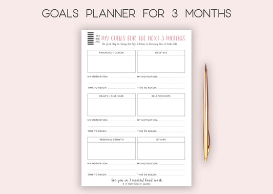 GOALS PLANNER I PDF template