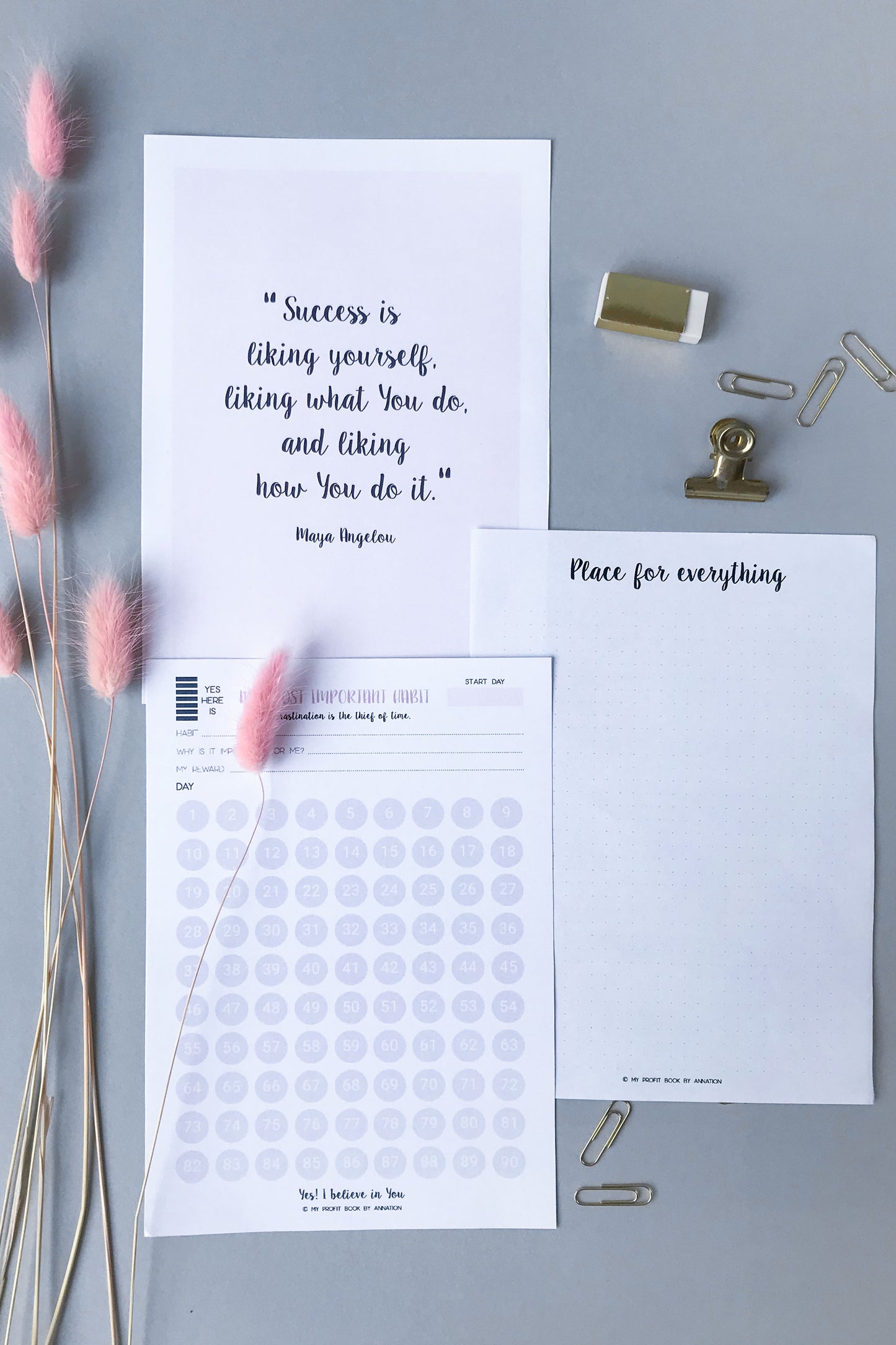 HABIT TRACKER - 90 DAYS PDF template