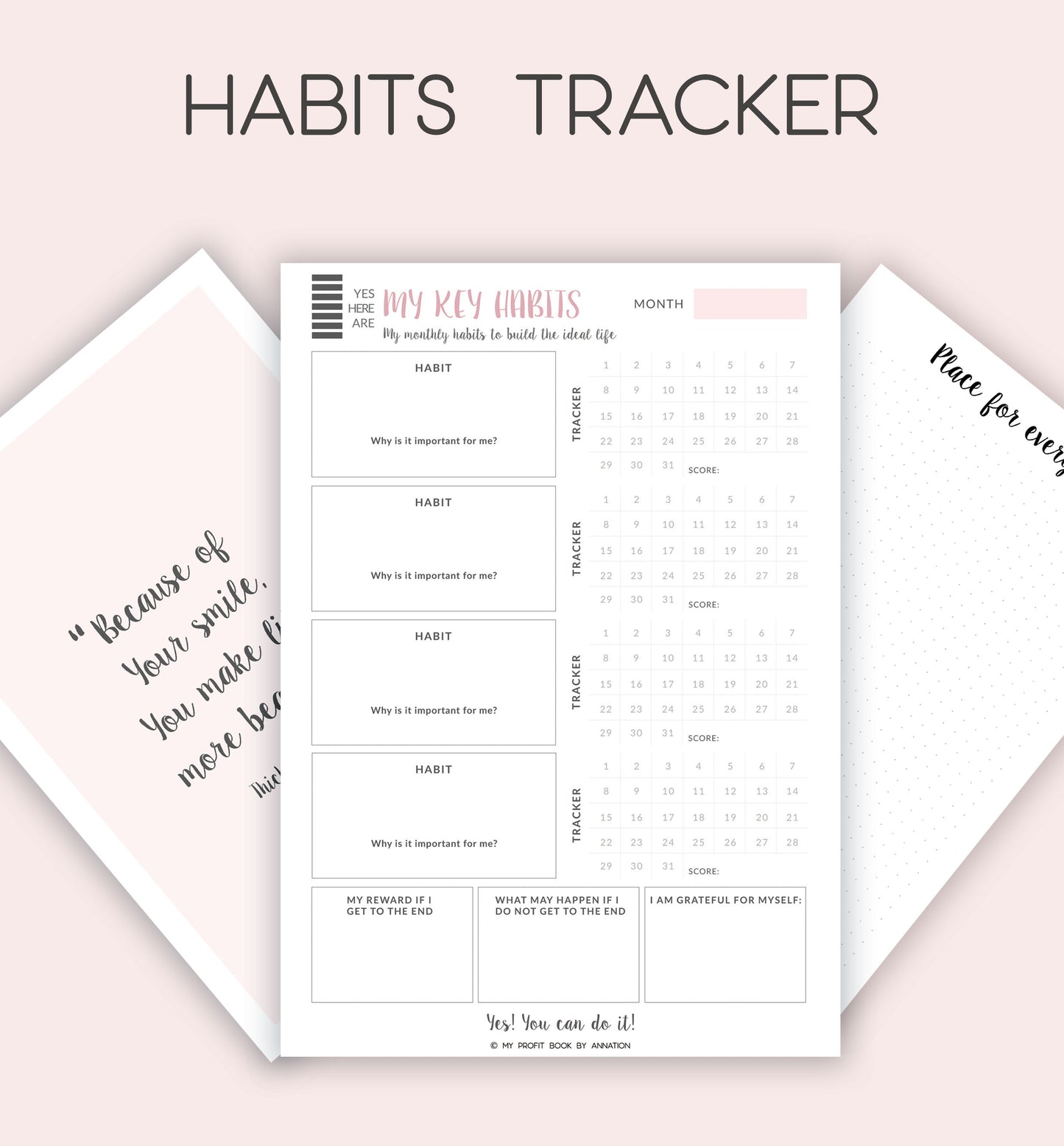 HABITS TRACKER I PDF template