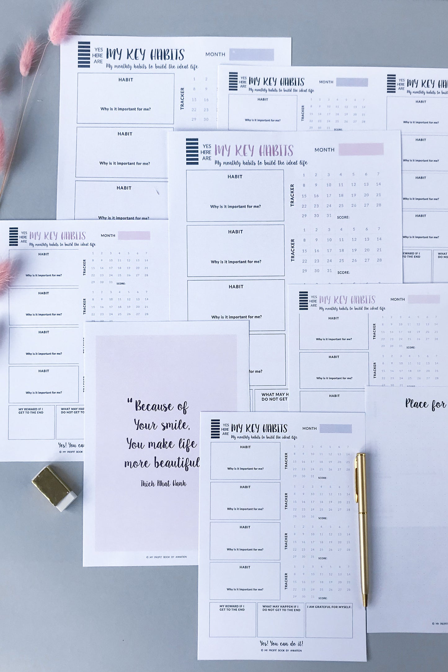 HABITS TRACKER I PDF template