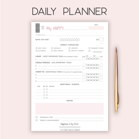 DAY PLANNER I PDF TEMPLATE