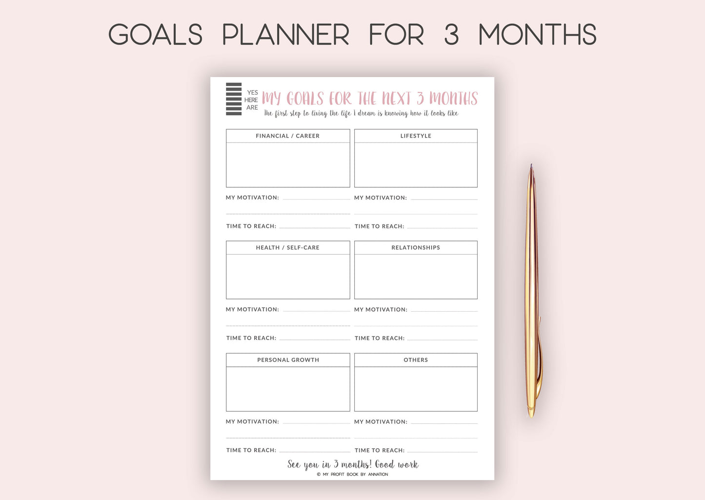 GOALS PLANNER I PDF template