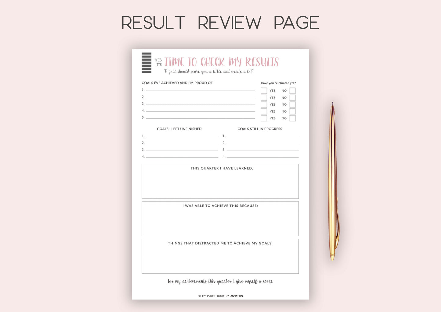 GOALS PLANNER I PDF template