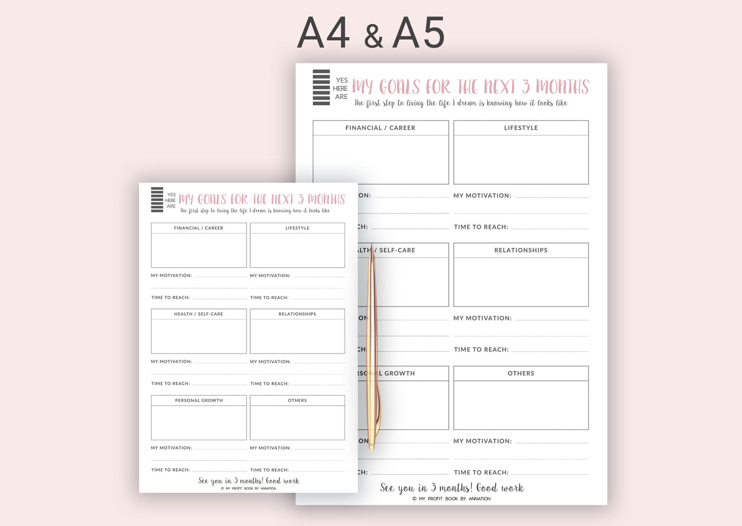 GOALS PLANNER I PDF template