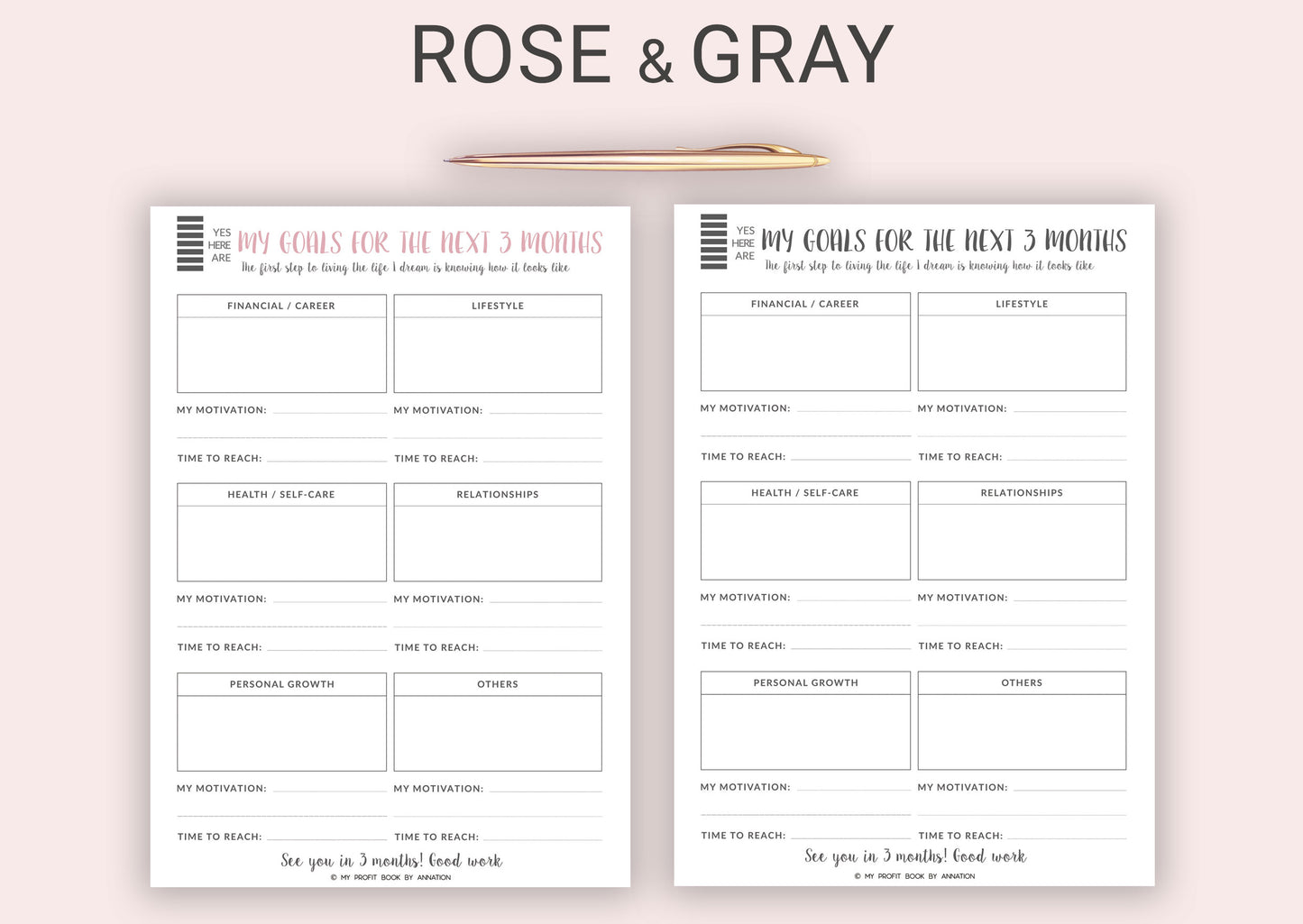 GOALS PLANNER I PDF template