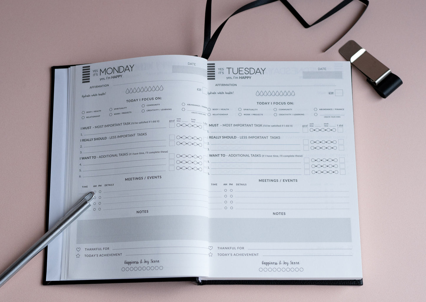 MyProfitBook - Black Planner