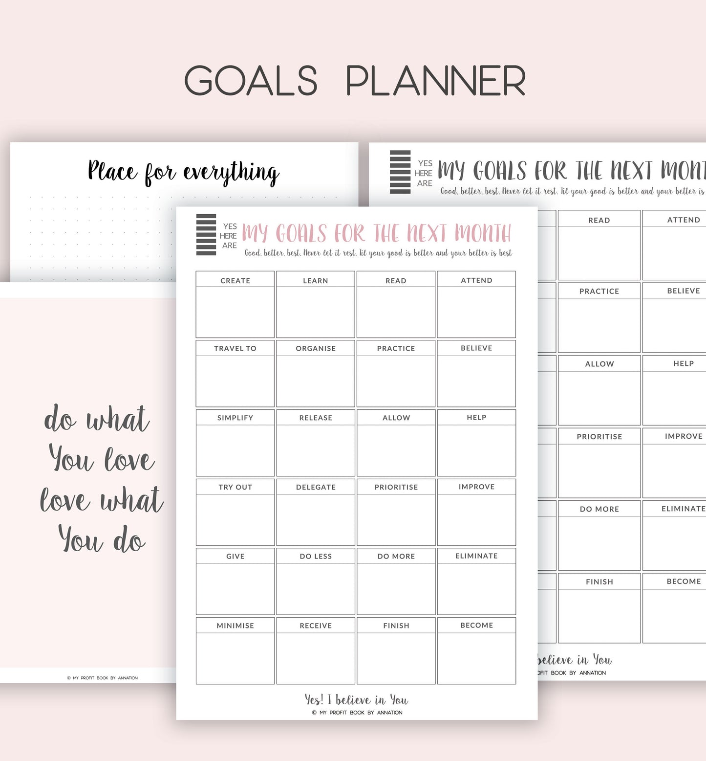 GOALS PLANNER II PDF template