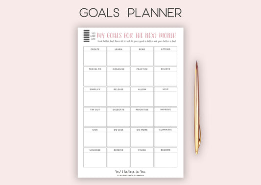 GOALS PLANNER II PDF template