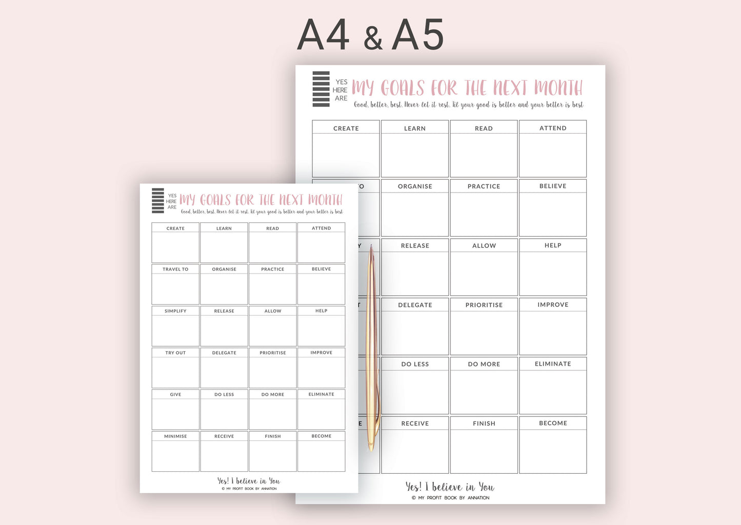 GOALS PLANNER II PDF template
