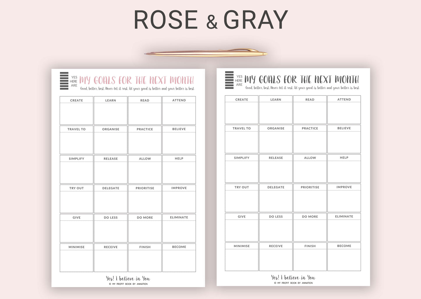 GOALS PLANNER II PDF template